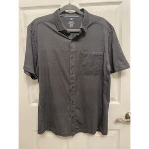 Kuhl Shirt Mens L Short Sleeve Button Down Hiking Outdoor Navy